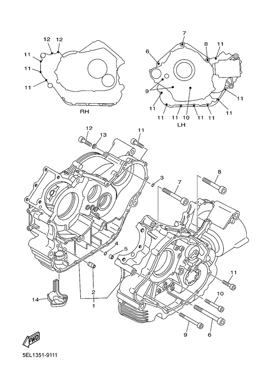 BT1100 Картер двигателя