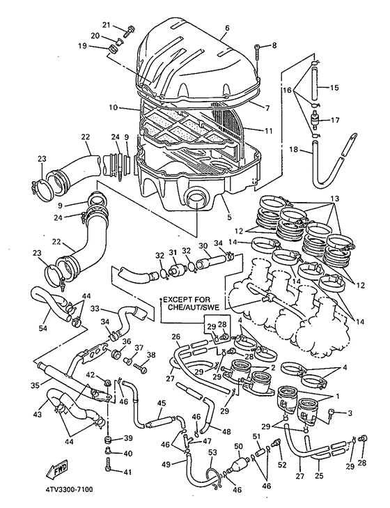 YZF600R Впускная система
