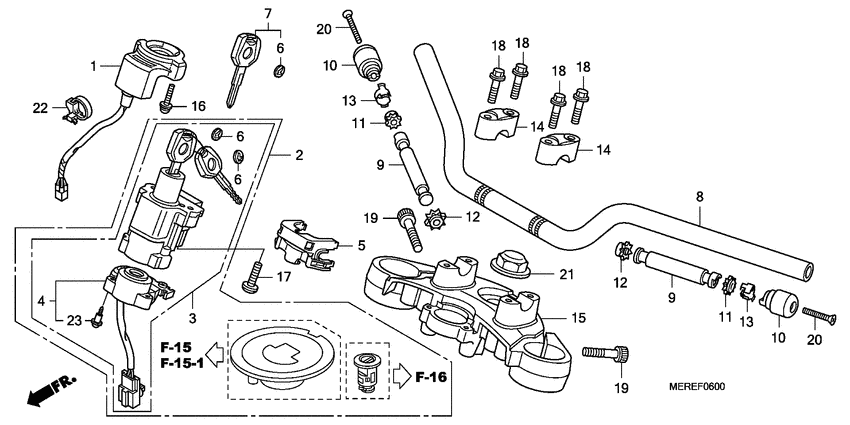 Handle pipe/top bridge