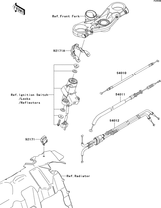 ZX600 Тросы управления