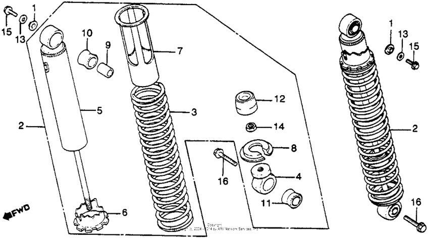 Xl500s rear shock absorber 79-81
