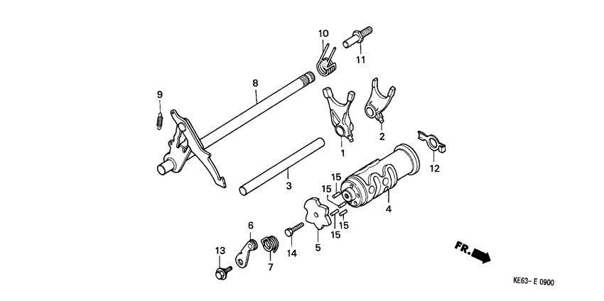 Shift drum/shift fork