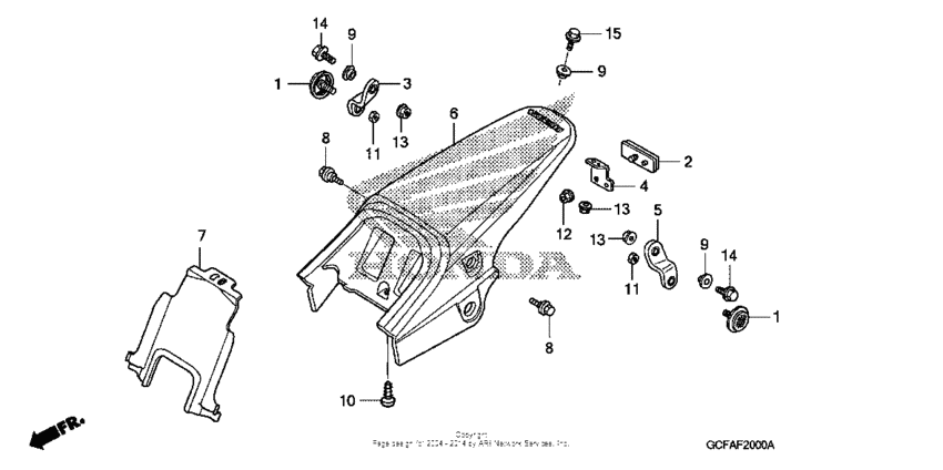 CRF70F Задний бампер