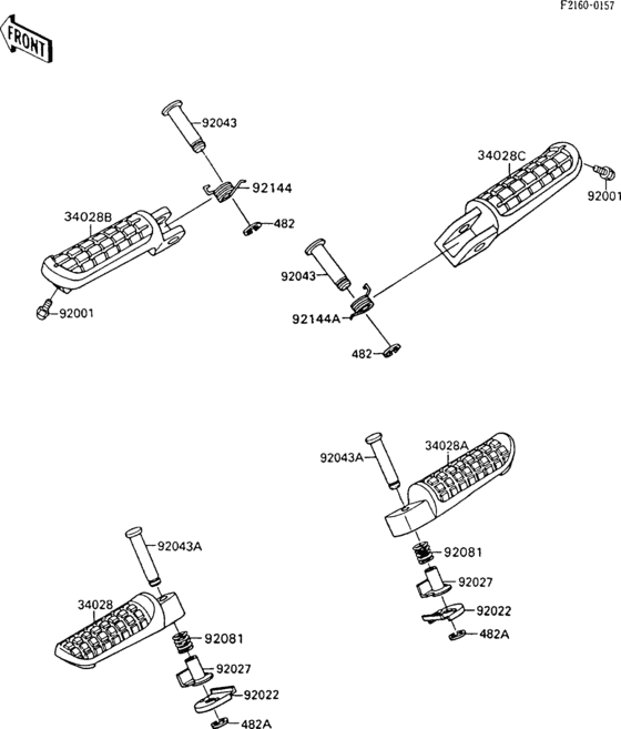 ZX600 Подножки