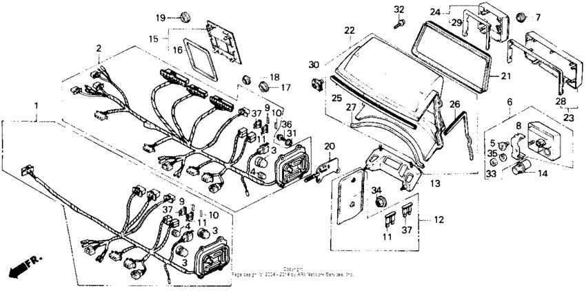A/i fairing wire harness 86-87