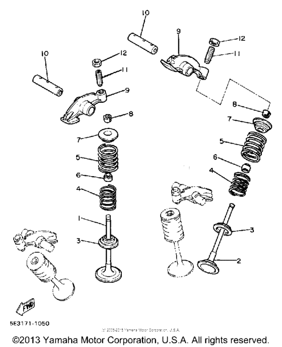 XV1100SC Клапана