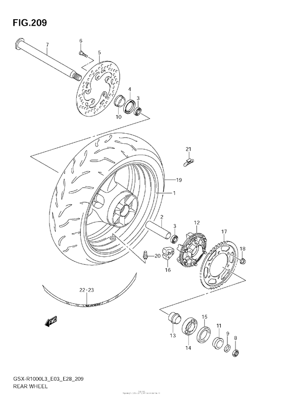 Rear Wheel (Gsx-R1000Zl3 E33)