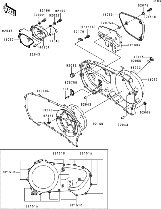  Крышки двигателя правые