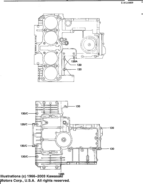 KZ1100 Crankcase bolt & stud pattern