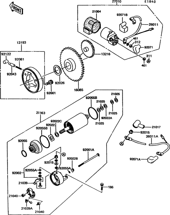 EX305 Starter motor(ex305-b9)