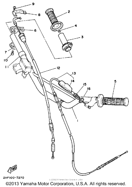 YZ80U Handlebar-cable