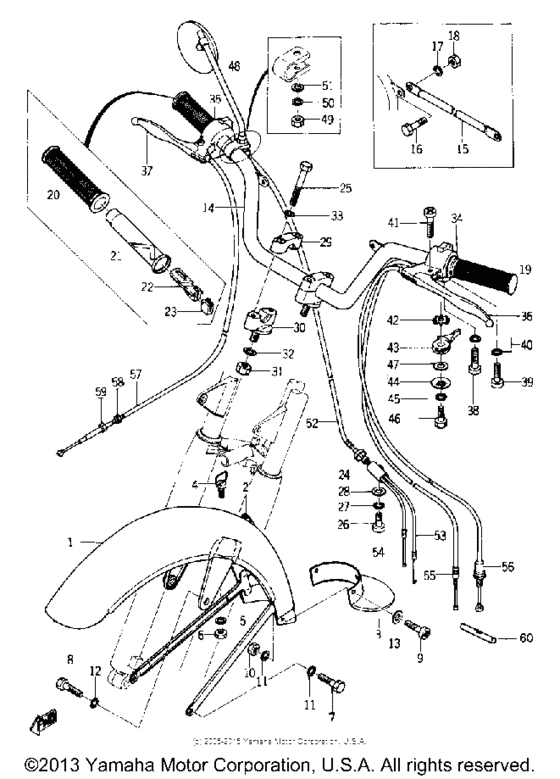 Handle and front fender