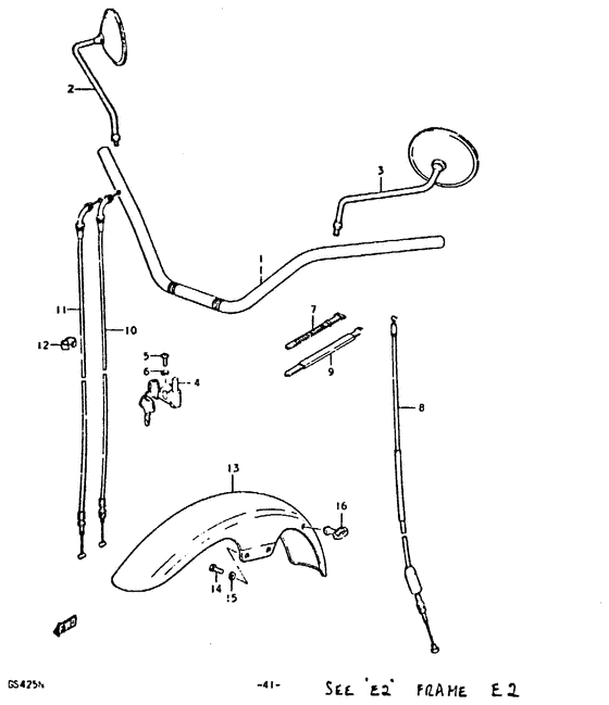 Handlebar - front fender