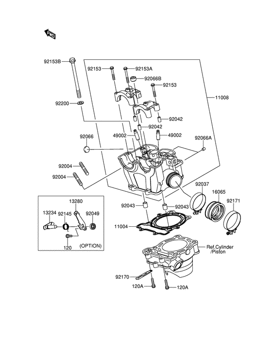 RM-Z250 Головка цилиндров