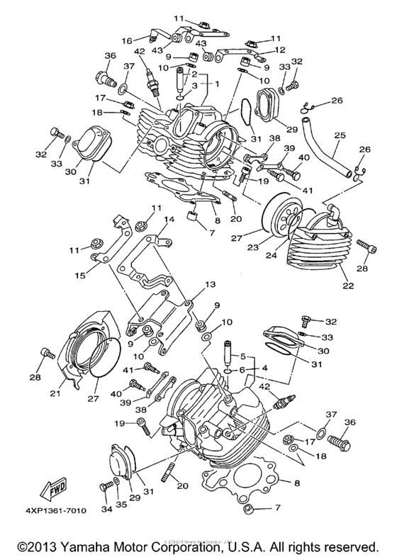 XVS650A Головка цилиндров