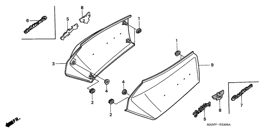 GL1500A Боковая крышка