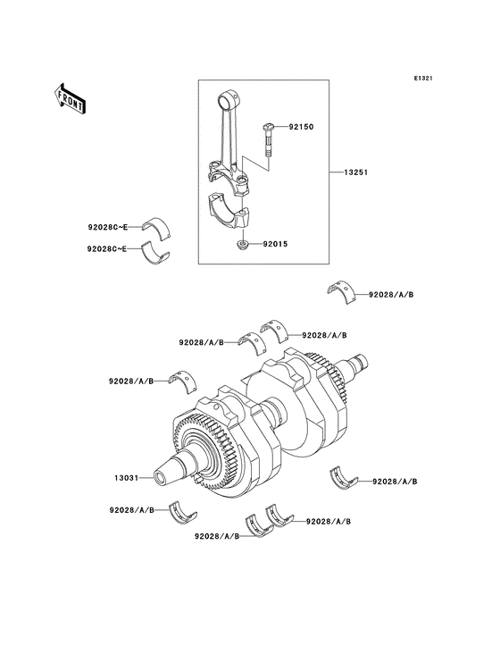EJ650 Вал коленчатый