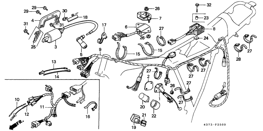 Wire harness/ ignition coil/c.d.i. unit