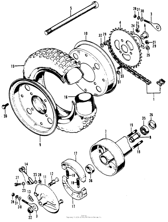Rear wheel + panel