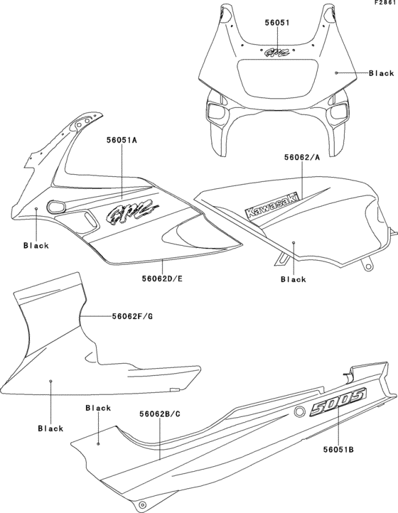  Decals(black)(ex500-e5 / e6)