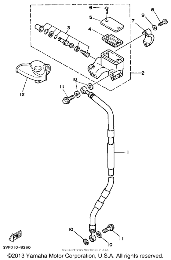 YZ80U Главный тормозной цилиндр