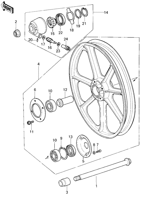 Front wheel/hub