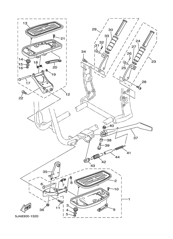 XV1600A Stand. footrest