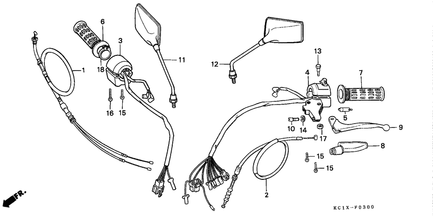 Handle lever/switch/cable