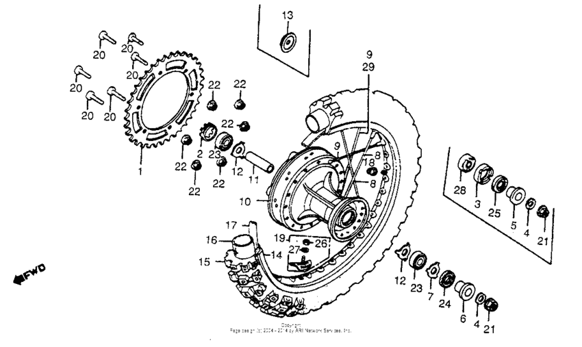 Rear wheel 82-83
