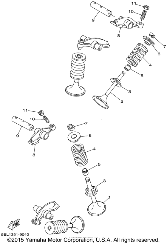 XVS1100L Клапана