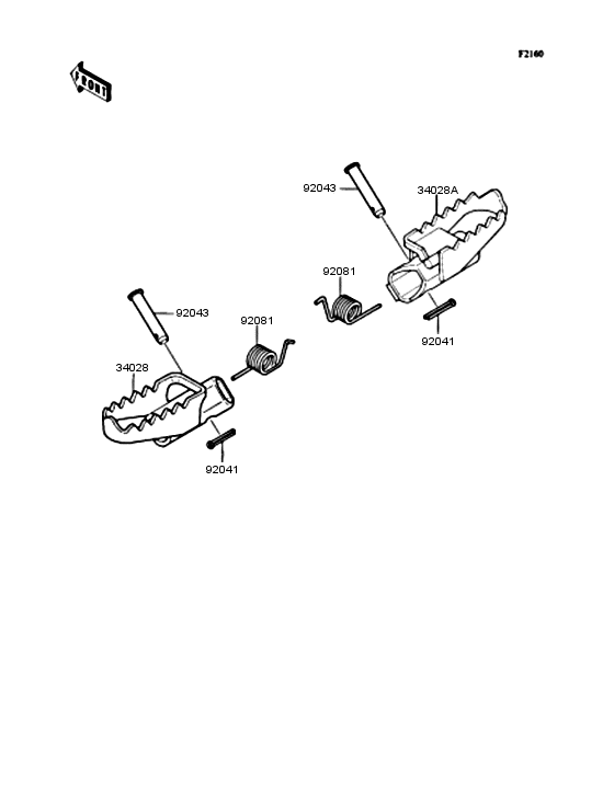 KMX50 Подножки