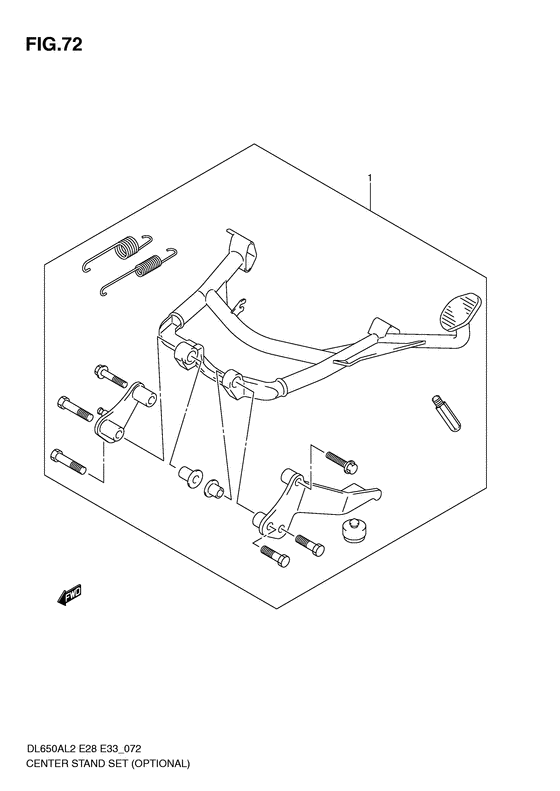 DL650 (ABS) Center stand set
