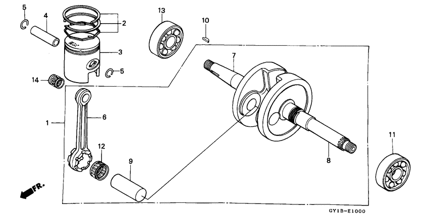 Crankshaft/piston