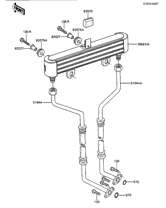 ZX750 Масляный радиатор