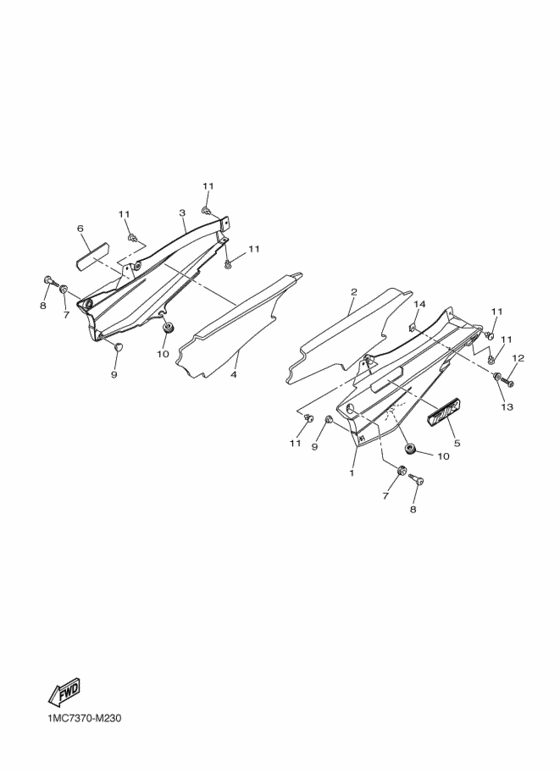 FJR1300AS Боковые обтекатели