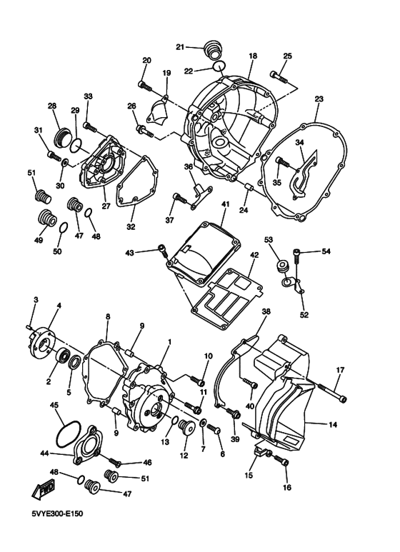 YZF-R1S Crankcase cover ass`y  (v