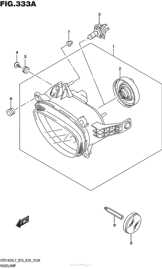Headlamp (Vzr1800L7 E28)