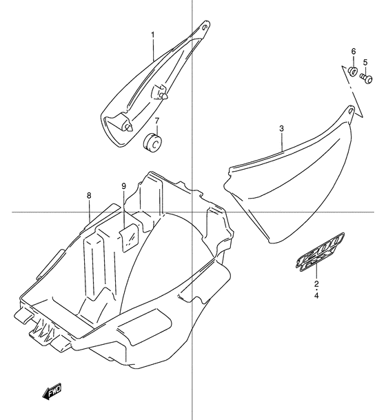 GSX1200 Обтекатель задний
