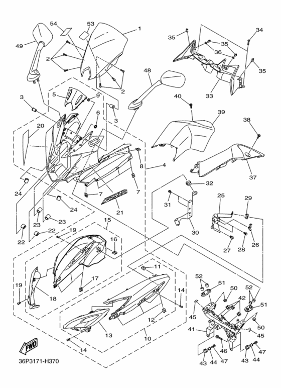 FZ6RY Cowling comp