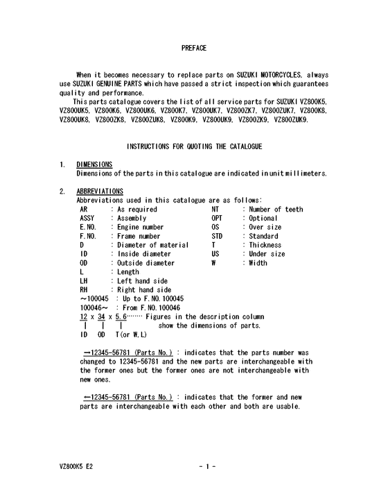 VZ800 Catalog preface