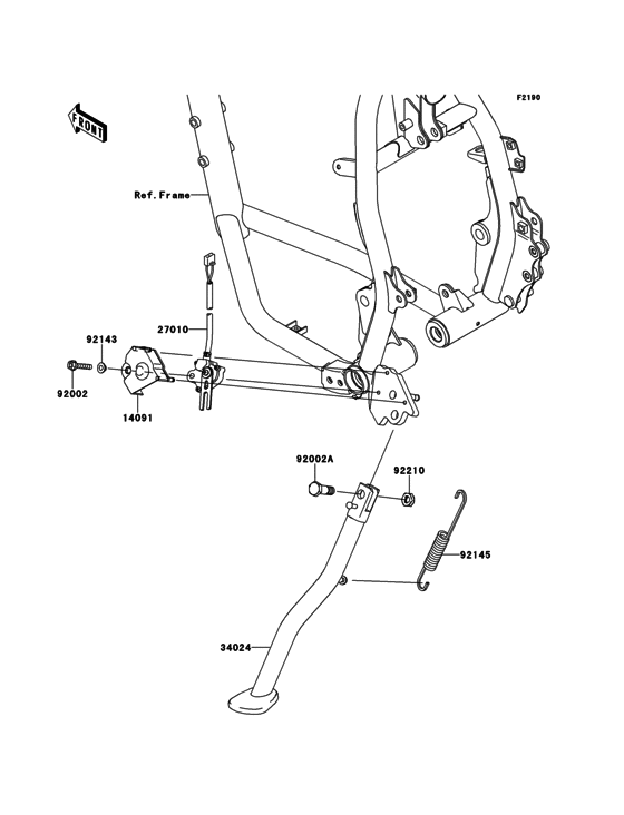 KL650 Подножка