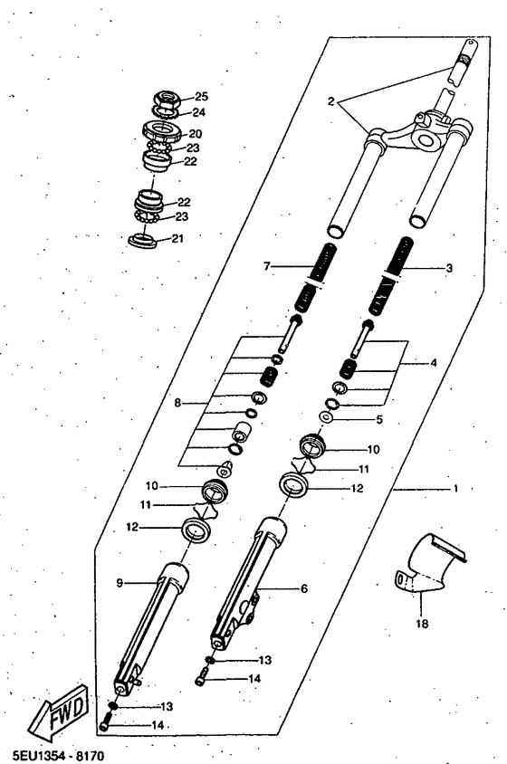 YH50 Передняя вилка