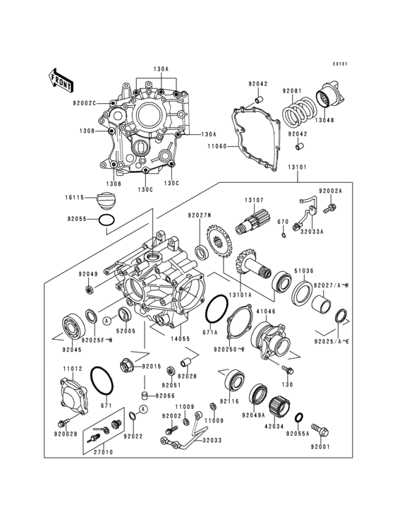 Front bevel gear(1/2)