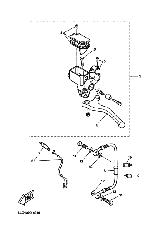 XQ125 Задний тормозной цилиндр