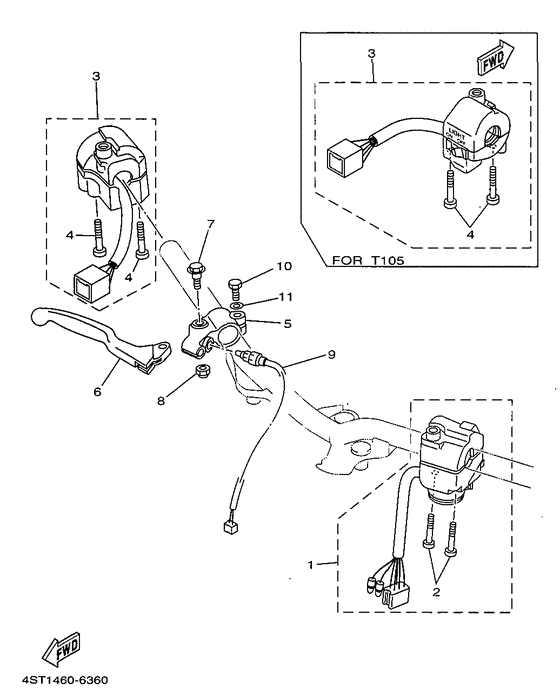 Handle switch. lever