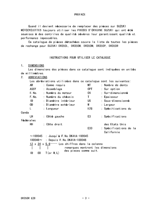 DR350 Catalog preface