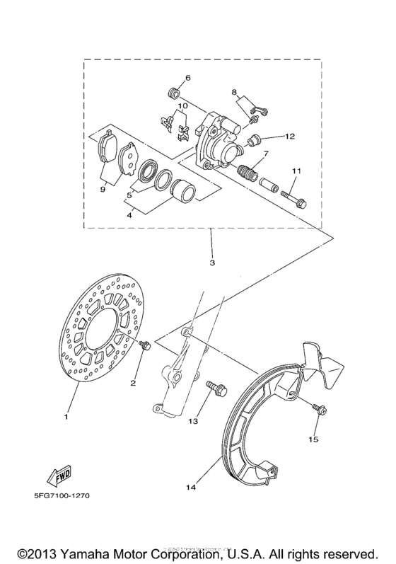 TT225RN Передний суппорт
