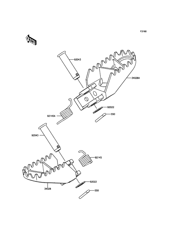 KX100 Подножки