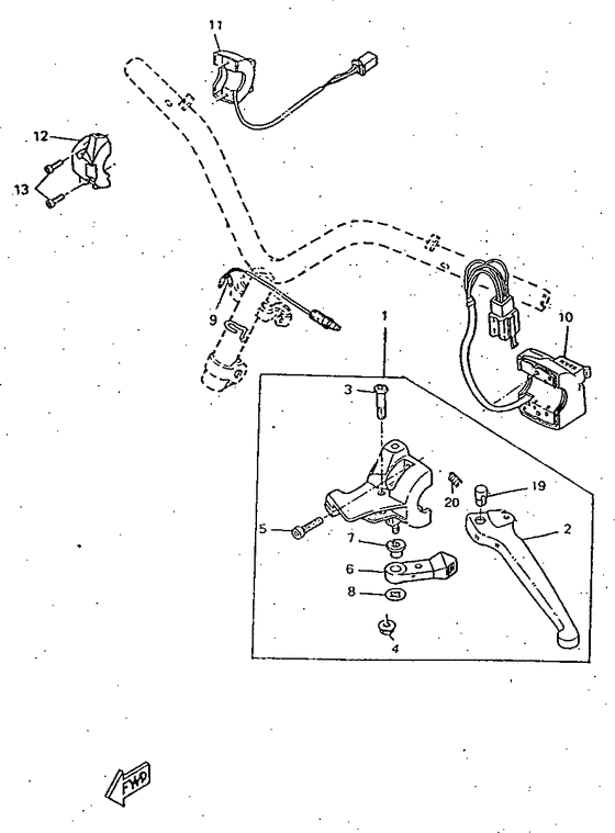 Handle switch. lever