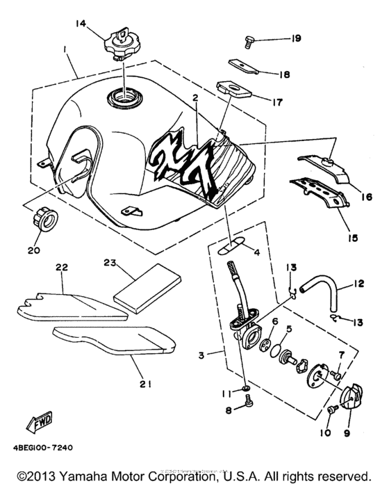 XT225K Топливный бак